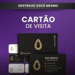 Pack de Cartões de Visita prontos para serem impressos Editável no Canva