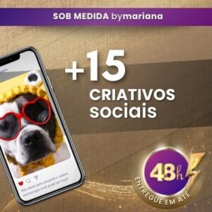 Pacote de Design Criativos Artes para redes sociais sob medida