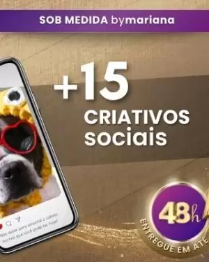 Pacote de Design Criativos Artes para redes sociais sob medida