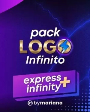 Pack Logo Express e Logotipo Infinity mais Bonus com Entrega Imediata - Logotipo Logomarca que você monta em minutos com Design da ByMariana - Branding
