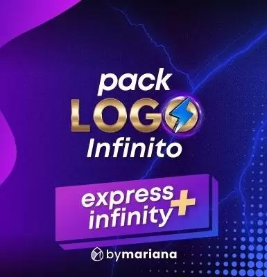 Pack Logo Express e Logotipo Infinity mais Bonus com Entrega Imediata - Logotipo Logomarca que você monta em minutos com Design da ByMariana - Branding