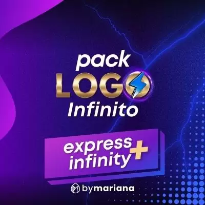 Pack Logo Express e Logotipo Infinity mais Bonus com Entrega Imediata - Logotipo Logomarca que você monta em minutos com Design da ByMariana - Branding