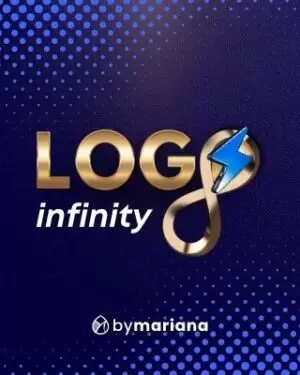 Pack Logo Logotipo Infinity Marcas Modernas mais Bonus com Entrega Imediata - Logotipo Logomarca que você monta em minutos com Design da ByMariana - Branding