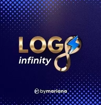 Pack Logo Logotipo Infinity Marcas Modernas mais Bonus com Entrega Imediata - Logotipo Logomarca que você monta em minutos com Design da ByMariana - Branding