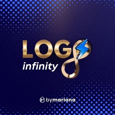 Pack Logo Logotipo Infinity Marcas Modernas mais Bonus com Entrega Imediata - Logotipo Logomarca que você monta em minutos com Design da ByMariana - Branding
