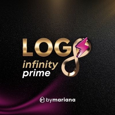Pack Logo Logotipo Infinity Prime Marcas Tradicionais mais Bonus com Entrega Imediata - Logotipo Logomarca que você monta em minutos com Design da ByMariana - Branding