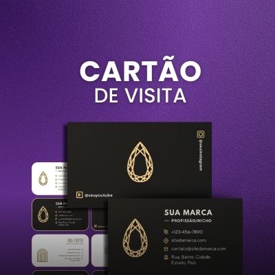 Pack de Cartão de Visitas prontos para serem impressos Editável no Canva