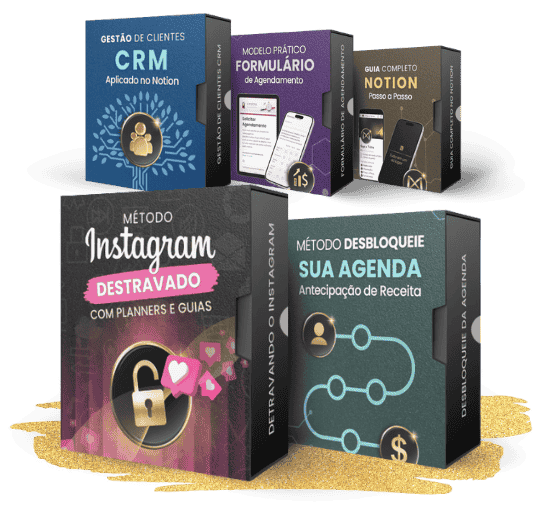 Bônus do Pack Site Link na Bio - Gestão de Clientes e CRM, Guia Completo no Notion, Instagram Destravado, Metodo Desbloquei sua Agenda, Formulario para Agendamento