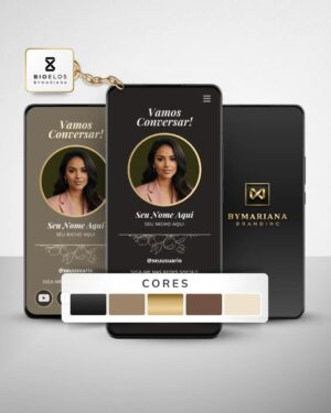 Site Link na Bio do Instagram 100% no Canva Modelo Clássico Dourado