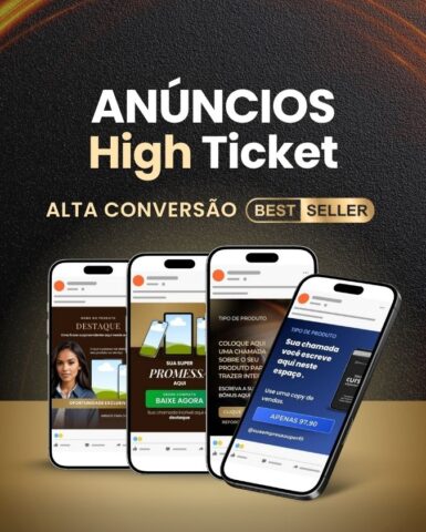 Pack de Criativos para Anúncios High Ticket para MetaAds Instagram Facebook com Prompt IA ChatGPT e Canva Destrave Você Mesmo byMariana