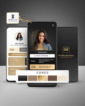 Site Link na Bio do Instagram 100% no Canva Varios Modelos Dourado