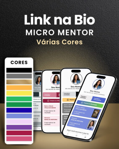 Site Link na Bio do Instagram no Canva Modelo Mentor Micro