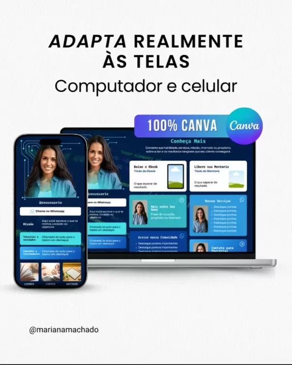 Modelo Site Link na Bio para Instagram no Canva