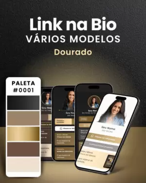 Site Link na Bio do Instagram 100% no Canva Varios Modelos Dourado