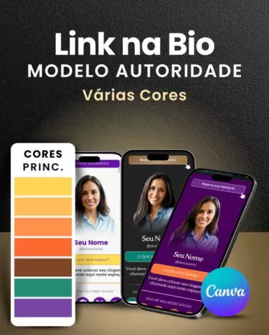 Site Link na Bio do Instagram no Canva Modelo Autoridade