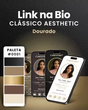 Site Link na Bio do Instagram 100% no Canva Modelo Clássico Dourado