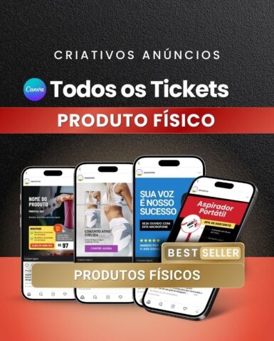Pack de Criativos Profissionais para Produtos Físicos no Canva | Dropshipping, Shopee, Mercado Livre e Amazon