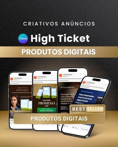 Pack de Criativos para Anúncios High Ticket para MetaAds Instagram Facebook com Prompt IA ChatGPT e Canva Destrave Você Mesmo byMariana
