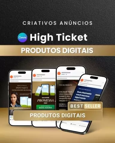 Pack de Criativos para Anúncios High Ticket para MetaAds Instagram Facebook com Prompt IA ChatGPT e Canva Destrave Você Mesmo byMariana