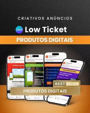 Criativos de Anúncios para Low Ticket Pack no Canva