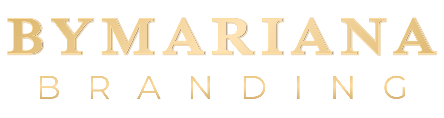 Marca Logo ByMariana Branding Agência de Design, Marketing Digital - Mariana Machado Retina