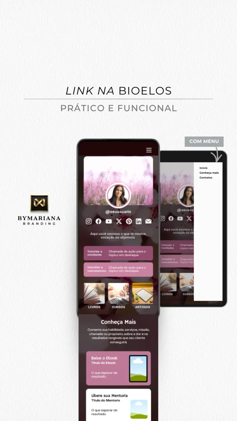 Link na BioElos — Modelo Expert Rosa, Ameixa e Bordô