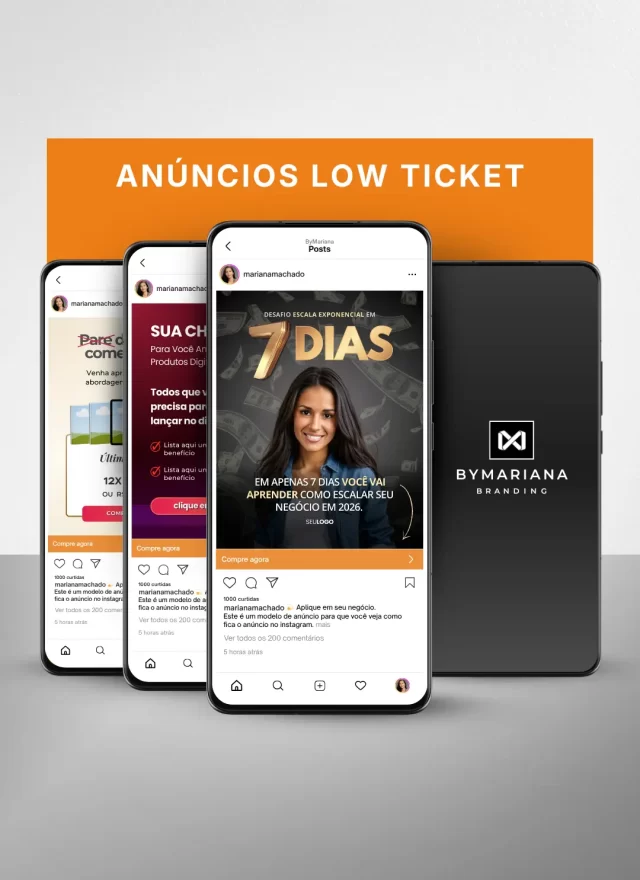 Criativos de Anúncios Premium para Produtos Digitais Low Ticket