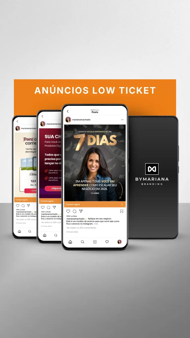 Criativos de Anúncios Premium para Produtos Digitais Low Ticket