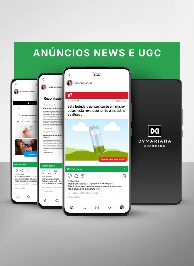 Criativos de Anúncios Premium no Formato UGC e News