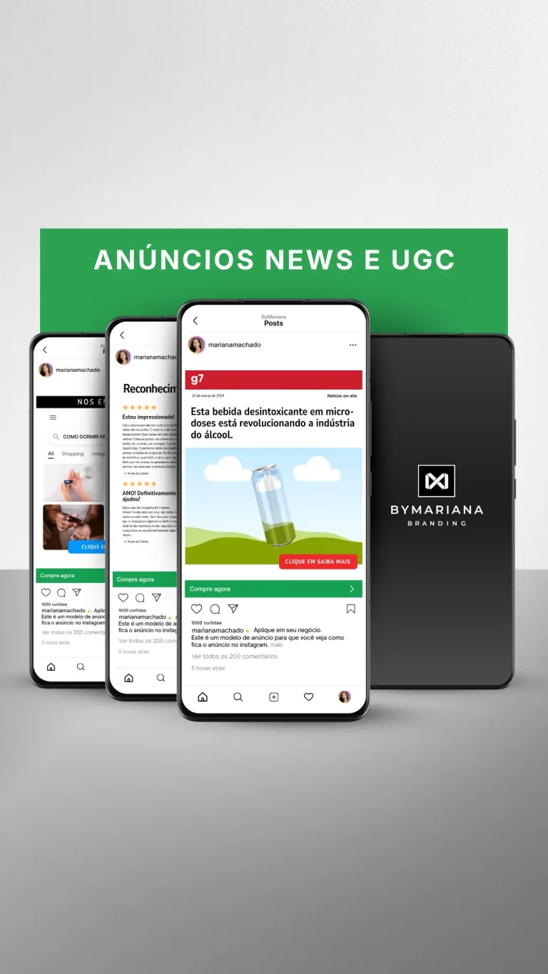 Criativos de Anúncios Premium no Formato UGC e News