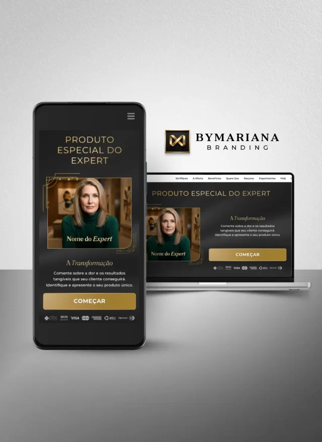 Landing Page Expert | Gold Signature (Black & Gold)