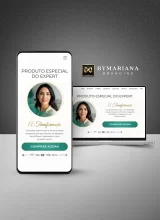 Página de Vendas de Luxo Template Canva Verde Esmeralda