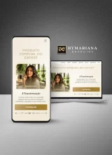 Página de Vendas de Luxo Template Canva Dourado
