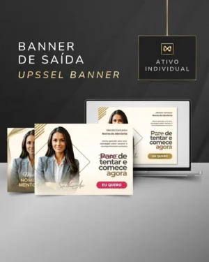 Banner de Saída para Produto Digital Template Canva — Pérola Gold Nude