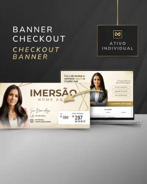 Banner para Página de Checkout de Pagamento Template Canva — Pérola Gold Nude