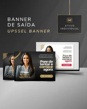 Banner de Saída para Produto Digital Template Canva — Preto Ônix Gold