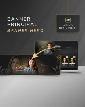 Banner Hero da Área de Membros Template Canva — Preto Ônix Gold
