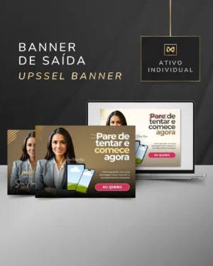 Banner de Saída para Produto Digital Template Canva — Bege Camurça Gold