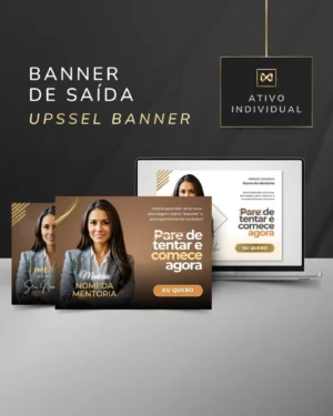 Banner de Saída para Produto Digital Template Canva — Couro Marrom Camurça