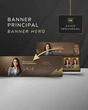 Banner Hero da Área de Membros Template Canva — Couro Marrom Camurça