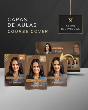 Capa para Aulas e Módulos Template Canva — Couro Marrom Camurça