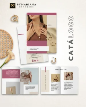 Brochura de Apresentação de Negócios - Rosa Gold Nude