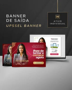 Banner de Saída para Produto Digital Template Canva — Vermelho Cereja