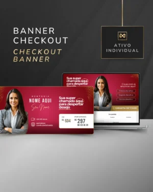 Banner para Página de Checkout de Pagamento Template Canva — Vermelho Cereja