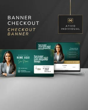 Banner para Página de Checkout de Pagamento Template Canva — Verde Esmeralda