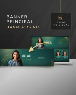 Banner Hero da Área de Membros Template Canva — Verde Esmeralda
