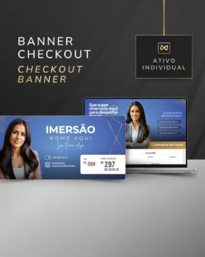 Banner para Página de Checkout de Pagamento Template Canva — Azul Safira