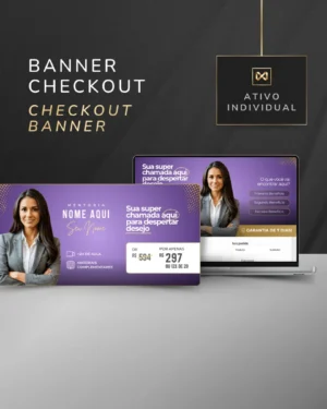 Banner para Página de Checkout de Pagamento Template Canva — Roxo Ametista