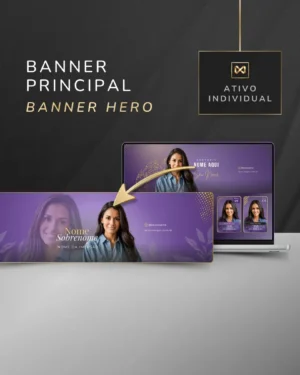 Banner Hero da Área de Membros Template Canva — Roxo Ametista