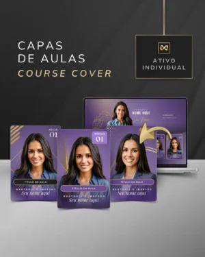 Capa para Aulas e Módulos Template Canva — Roxo Ametista